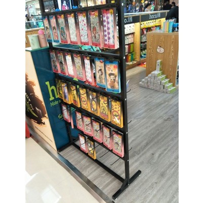 厂家直供双面挂钩促销架子 金属袜子拖鞋展示架 饰品陈列架雨伞架图2