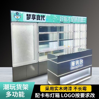 展示柜电玩城货架定制玻璃手办柜乐高公仔模型展柜透明展示玩具图2
