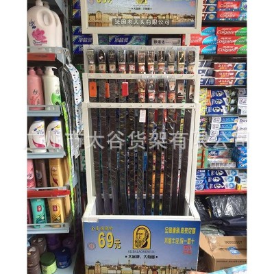 新款三层服装店礼盒装皮带展示架腰带时尚陈列架厂家直供金属图3