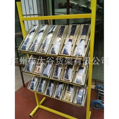 新款三层服装店礼盒装皮带展示架腰带时尚陈列架厂家直供金属图2