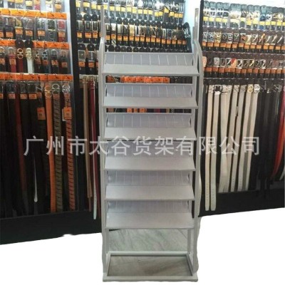 新款三层服装店礼盒装皮带展示架腰带时尚陈列架厂家直供金属图5