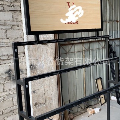 架落地式铁木结构私人皮带高端货架新款皮具钱夹钱包腰带展架图3