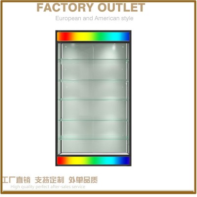 LED灯箱玻璃柜铝合金展架玻璃橱窗二极管发光样品橱窗商品陈列柜图2