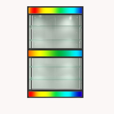 LED灯箱玻璃柜铝合金展架玻璃橱窗二极管发光样品橱窗商品陈列柜图3