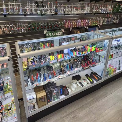 MDF铝合金玻璃柜台拆装组装数码产品手机配件样产品玻璃柜展柜台图3