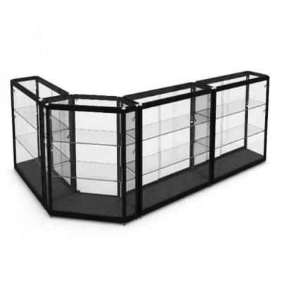 MDF铝合金玻璃柜台拆装组装数码产品手机配件样产品玻璃柜展柜台图5