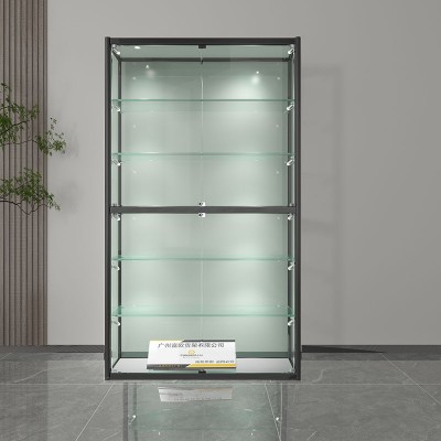 样品玻璃展示柜烟柜铝合金橱窗柜简约展示架层架产品摆放架收纳柜图2
