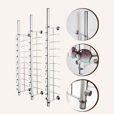 眼镜展示架 铝合金壁挂展架 锁条眼镜架 墨镜陈列架眼镜支架带锁