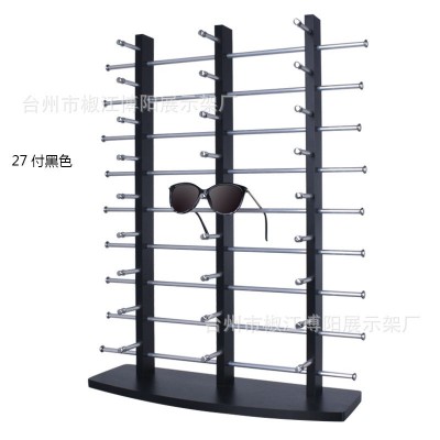 三排木质眼镜展示架 太阳镜展架 橱窗眼镜展架可放24付27付图5