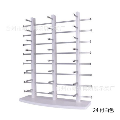 三排木质眼镜展示架 太阳镜展架 橱窗眼镜展架可放24付27付图4