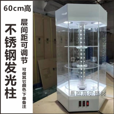 亚克力旋转展示柜手表样品耳环柜台展示架化妆品珠宝摆件 落地式图5