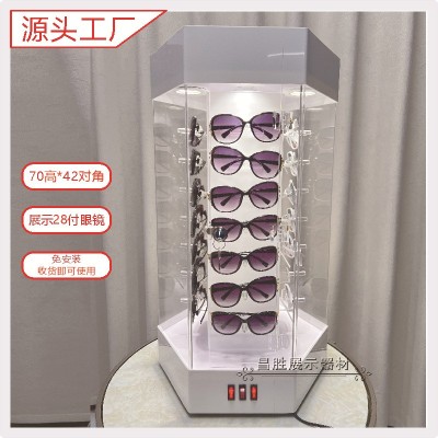 太阳镜墨镜旋转展示柜眼镜道具产品样品陈列展架亚克力眼 镜店展柜图5