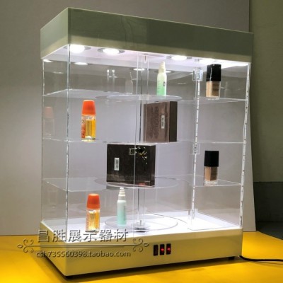 展示架产品化妆品展览会样品旋转亚克力展示柜旋转展示货 架饰品图4