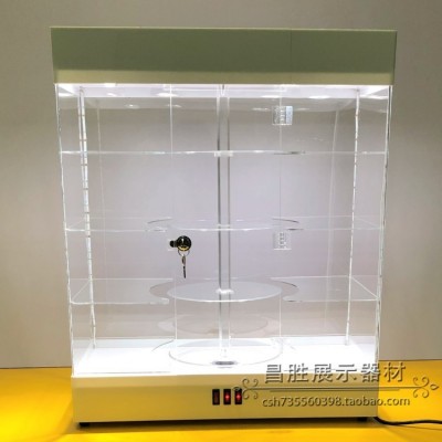 展示架产品化妆品展览会样品旋转亚克力展示柜旋转展示货 架饰品图3