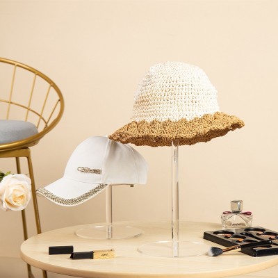 跨境热销透明亚克力假发帽子展示架 渔夫帽棒球帽收纳架支撑架图3