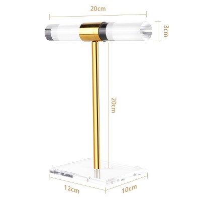 亚克力展示架高级感手链架金属珠宝项链饰品批发三层透明置物架图3