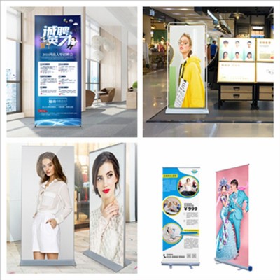 门型展架80X180批发贴纸加厚易拉宝海报展示架折叠摆摊折叠展示架