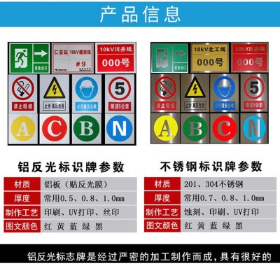 标识牌工地标语PVC板KT铝板覆反光膜警示牌雪弗板新国标工地专用图5