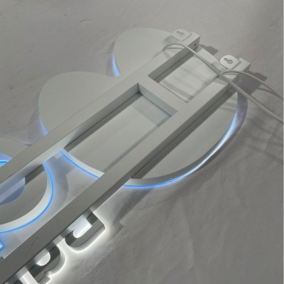 带背架发光字 一体化成型快速安装 户外大型广告字 牢固稳定图4