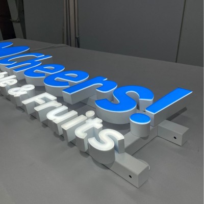 带背架发光字 一体化成型快速安装 户外大型广告字 牢固稳定图2