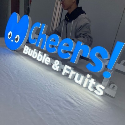 带背架发光字 一体化成型快速安装 户外大型广告字 牢固稳定图5