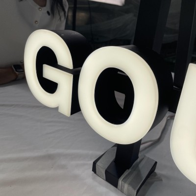 带背架发光字 一体化成型快速安装 户外大型广告字 牢固稳定图3