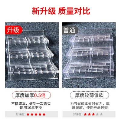 超市阶梯陈列台卖场冷风幕柜透明垫板多层生鲜猪肉展示架货架堆头图3