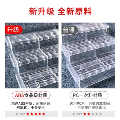 超市阶梯陈列台卖场冷风幕柜透明垫板多层生鲜猪肉展示架货架堆头图4