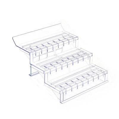 超市阶梯陈列台卖场冷风幕柜透明垫板多层生鲜猪肉展示架货架堆头图5
