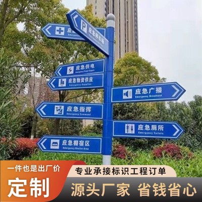 小区导向牌标识牌景区分流指示牌户外指路引路牌立式停车场导向牌