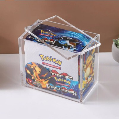 定做加厚磁吸盖盒子亚克力宝可梦原盒跨境乐高手办防尘收藏ETB盒