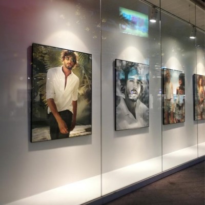 墙面海报装饰画背景广告宣传卡布画框快速更换画面展板广告牌