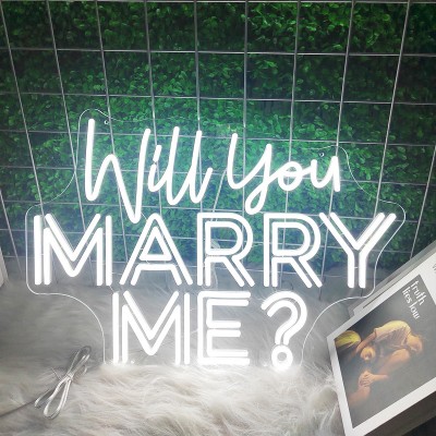 Will you marry me外贸求婚灯Led霓虹灯字母发光灯牌造型发 光灯牌