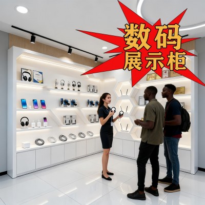 工厂直供公司展厅数码电子展示柜弧形异形展柜商用样品产品陈列柜