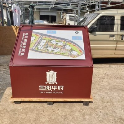 厂家供应落地房地产大堂导向牌引导平面指示牌总平面展示牌