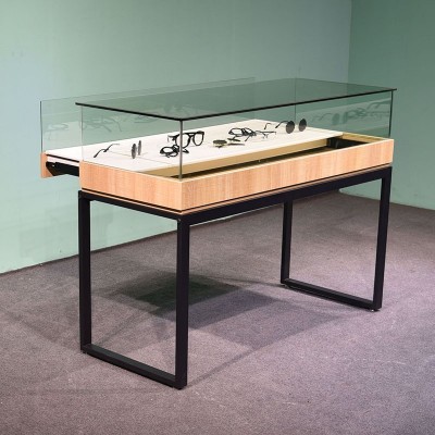 商场太阳眼镜陈列柜手表饰品展示柜定制木质烤漆玻璃定制展示柜