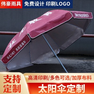 户外太阳伞商用大号室外摆摊广告伞可印logo遮阳遮雨沙滩伞庭院伞  20把