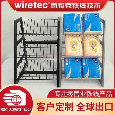 超市柜台展示架收银台迷你置物架糖果分层倾斜网丝金属篮货物架  20套