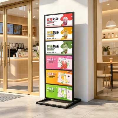 商场广告牌双面展示牌宣传立式立牌户外海报60x180kt板落地展架   1个