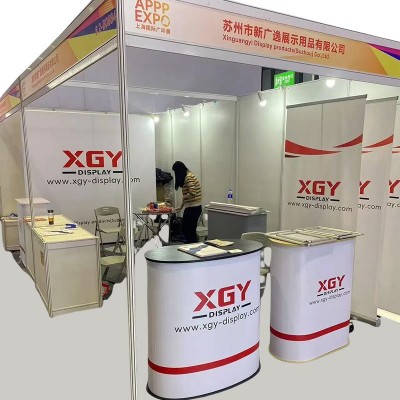 促销台展台展会中空板便携式折叠架展示台产品试吃可拆卸展示桌   1台