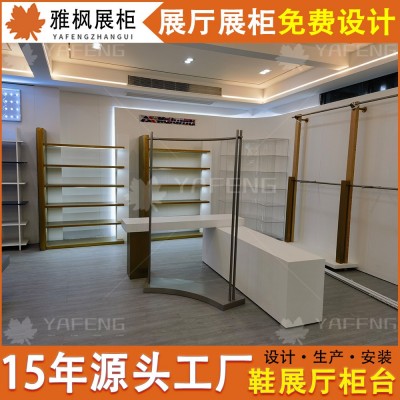 设计现代木质烤漆带灯鞋展厅展示柜 定制高端直播间运动鞋店展柜   1个