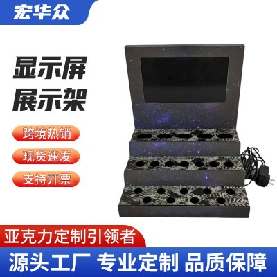 厂家定制视频播放阶梯展示架高档亚克力桌面置物架亚克力展示架   1件