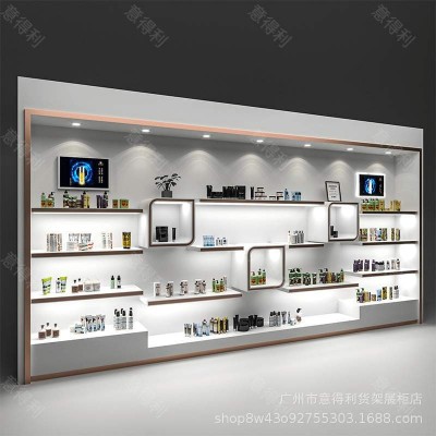 化妆品展示柜陈列柜公司展厅文化墙烤漆柜样品柜产品样品柜展示柜    1米