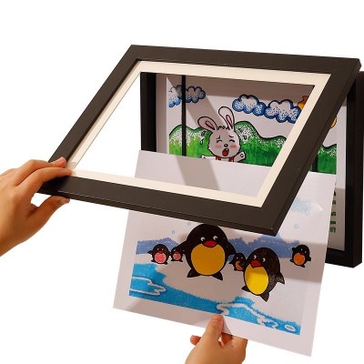 翻盖相框KidsArtFrame跨境爆款热销儿童艺术磁吸画框可储存相框  2个
