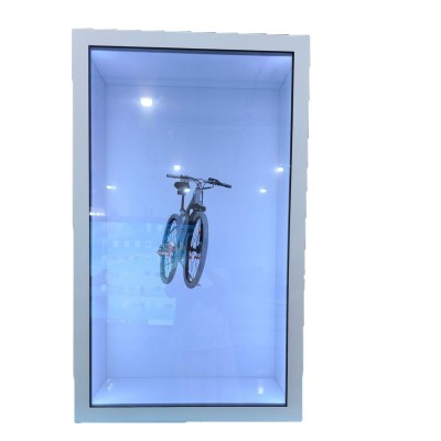43寸液晶透明展示柜 高清触摸互动LCD商用橱窗广告机尺寸定制