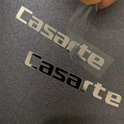 镭射银烫金水晶标金色UV转印贴金属标logo定制镂空防水转印标贴 100PCS