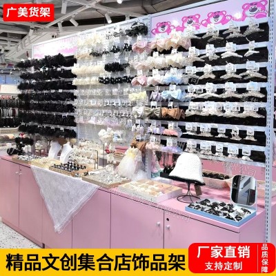饰品中岛架耳环发夹项链展示架发箍头饰双面中岛柜文具精品店货架
